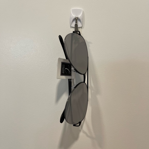 Half Rim Aviator Sunglasses Unisex Adults, Black - Picture 4 of 7